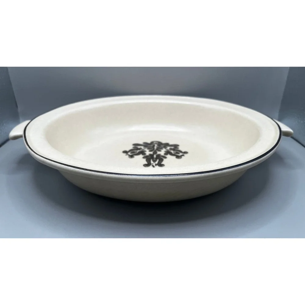 Vtg Pfaltzgraff Village Pattern Oval Handled Serving Dish 10
